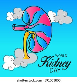 Vector illustration of a Banner For World Kidney Day.