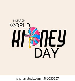 Vector illustration of a Banner For World Kidney Day.