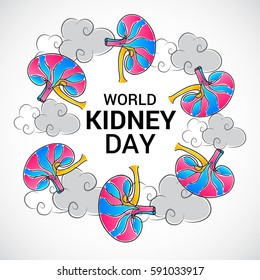Vector illustration of a Banner For World Kidney Day.