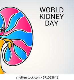 Vector illustration of a Banner For World Kidney Day.
