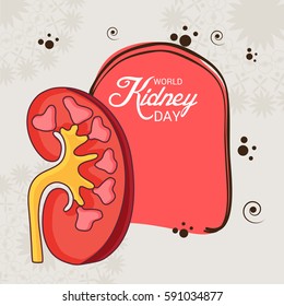 Vector illustration of a Banner For World Kidney Day.