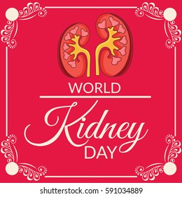 Vector illustration of a Banner For World Kidney Day.