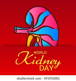 Vector illustration of a Banner for World Kidney Day.