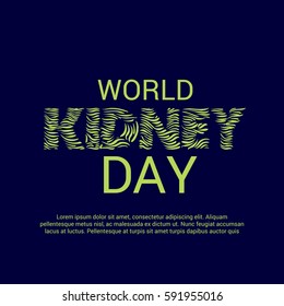 Vector illustration of a Banner for World Kidney Day.