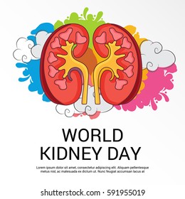 Vector illustration of a Banner for World Kidney Day.