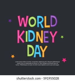 Vector illustration of a Banner for World Kidney Day.