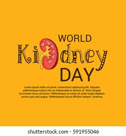 Vector illustration of a Banner for World Kidney Day.