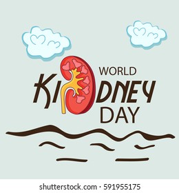 Vector illustration of a Banner for World Kidney Day.