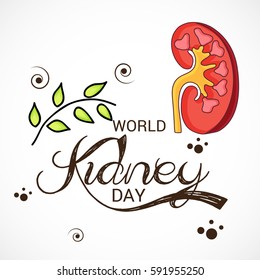 Vector illustration of a Banner for World Kidney Day.