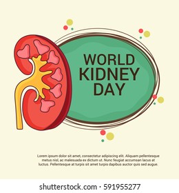 Vector illustration of a Banner for World Kidney Day.