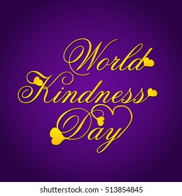 Vector illustration of Banner For World Kindness Day.