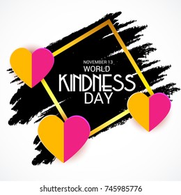 Vector illustration of a Banner for World Kindness Day.