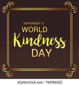 Vector illustration of a Banner for World Kindness Day.