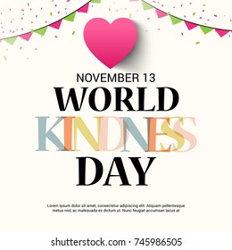 Vector illustration of a Banner for World Kindness Day.