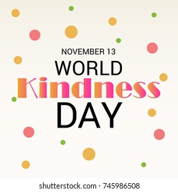 Vector illustration of a Banner for World Kindness Day.