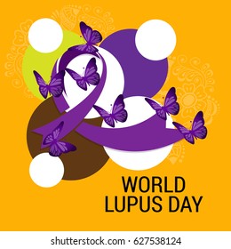 Vector illustration of a Banner for World Lupus Day.