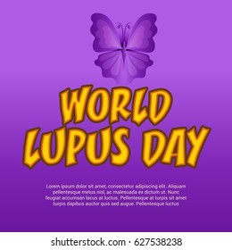 Vector illustration of a Banner for World Lupus Day.