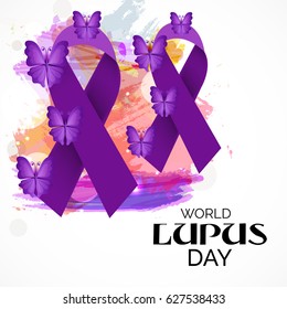 Vector illustration of a Banner for World Lupus Day.