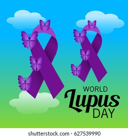 Vector illustration of a Banner for World Lupus Day.