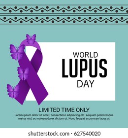 Vector illustration of a Banner for World Lupus Day.