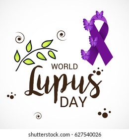 Vector illustration of a Banner for World Lupus Day.