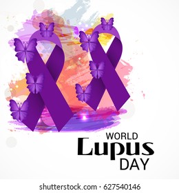 Ilustración vectorial de un Anuncio para el Día Mundial del Lupus.