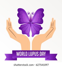 Vector illustration of a Banner for World Lupus Day.