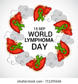 Vector illustration of a Banner for World Lymphoma Day.