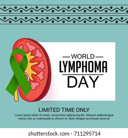 Vector illustration of a Banner for World Lymphoma Day.