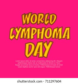 Vector illustration of a Banner for World Lymphoma Day.