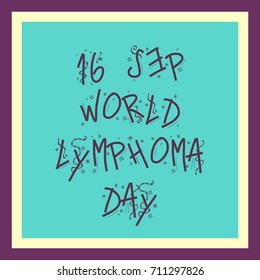 Vector illustration of a Banner for World Lymphoma Day.