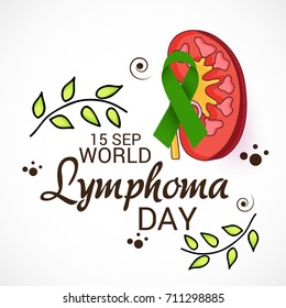 Vector illustration of a Banner for World Lymphoma Day.