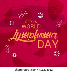 Vector illustration of a Banner for World Lymphoma Day.