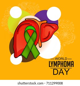 Vector illustration of a Banner for World Lymphoma Day.