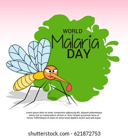 Vector illustration of a Banner for World Malaria Day.