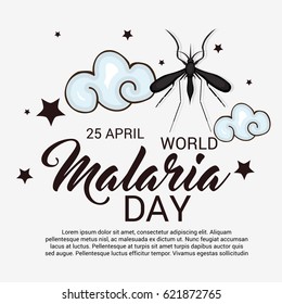 Vector illustration of a Banner for World Malaria Day.