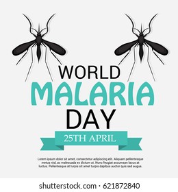 Vector illustration of a Banner for World Malaria Day.