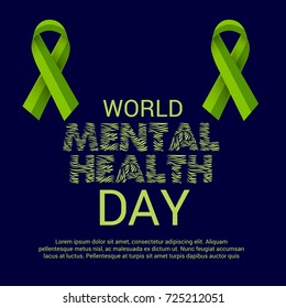 Vector illustration of a Banner for World Mental Health Day.