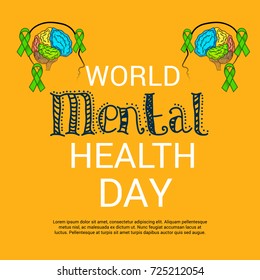 Vector illustration of a Banner for World Mental Health Day.