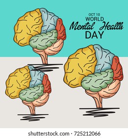 Vector illustration of a Banner for World Mental Health Day.