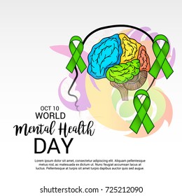 Vector illustration of a Banner for World Mental Health Day.