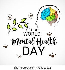 Vector illustration of a Banner for World Mental Health Day.