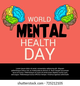 Vector illustration of a Banner for World Mental Health Day.
