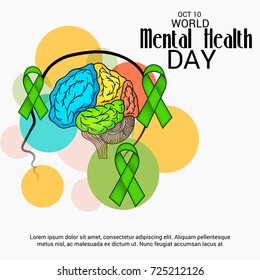Vector illustration of a Banner for World Mental Health Day.