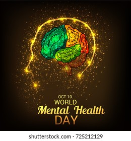 Vector illustration of a Banner for World Mental Health Day.