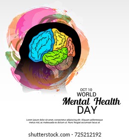 Vector illustration of a Banner for World Mental Health Day.