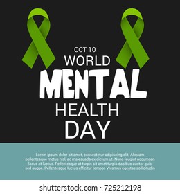 Vector illustration of a Banner for World Mental Health Day.