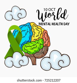 Vector illustration of a Banner for World Mental Health Day.