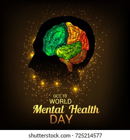 Vector illustration of a Banner for World Mental Health Day.