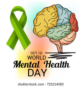 Vector illustration of a Banner for World Mental Health Day.